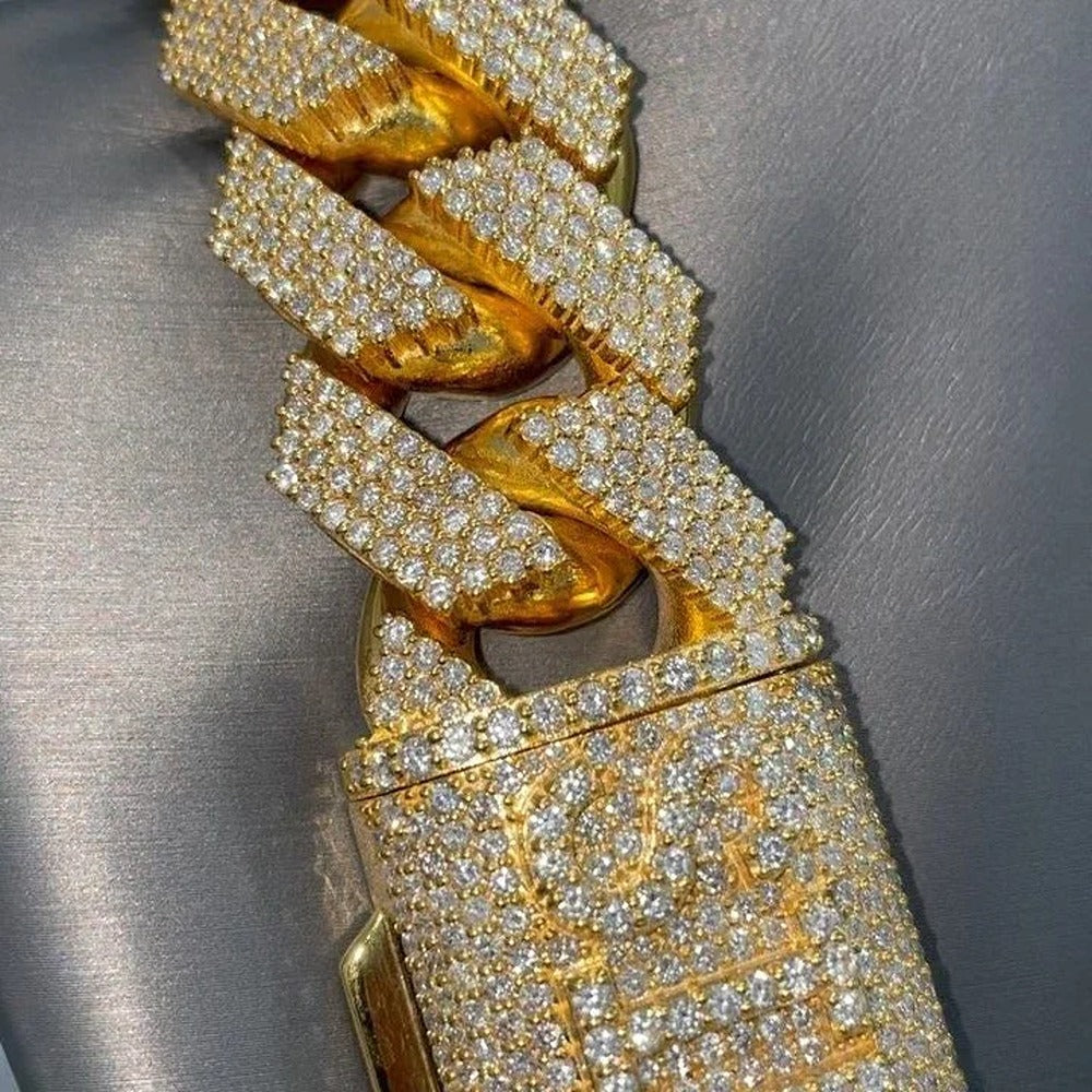 Iced Out Moissnaite Chain Necklace Customized Hip Hop Jewelry