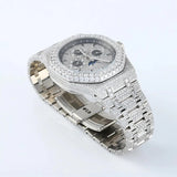 Iced Out Fully Moissanite Hip Hop Bust Down Wrist Watch