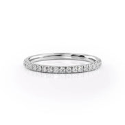 Moissanite Round Cut Half Eternity Band
