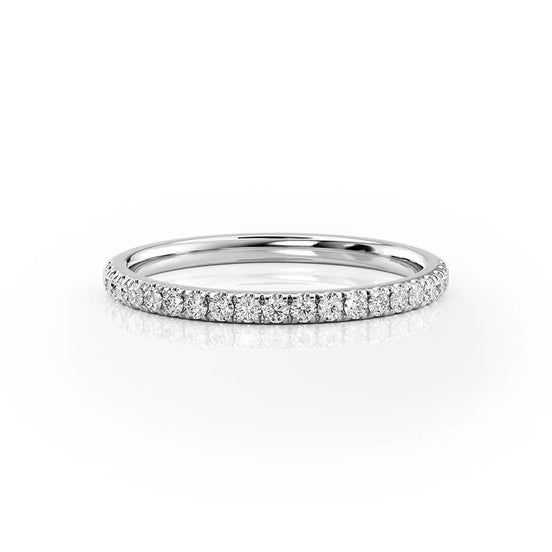 Moissanite Round Cut Half Eternity Band