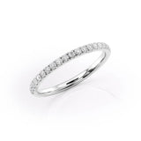 Lab Created Moissanite Round Cut Half Eternity Band