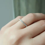 Lab Created Moissanite Round Cut Half Eternity Band