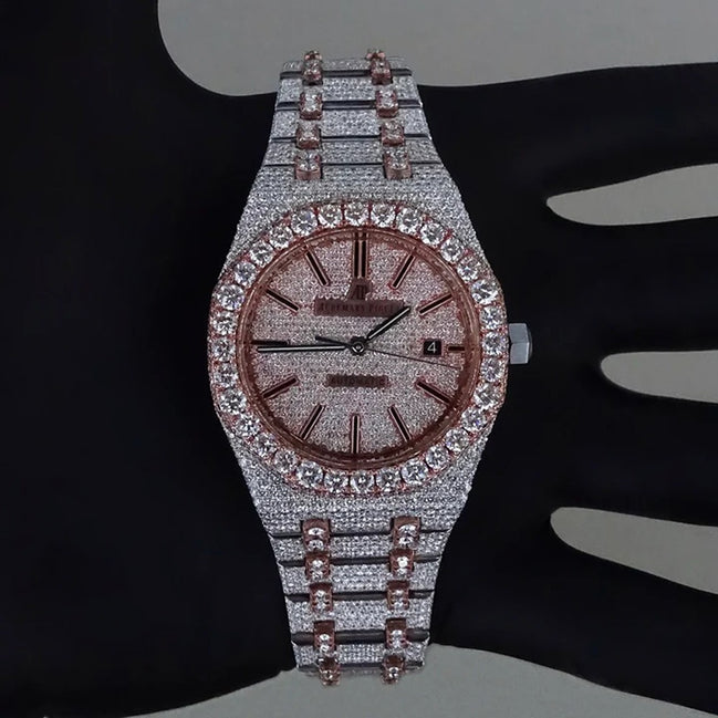Moissanite Iced Out  Automatic Hip Hop Wrist Watch