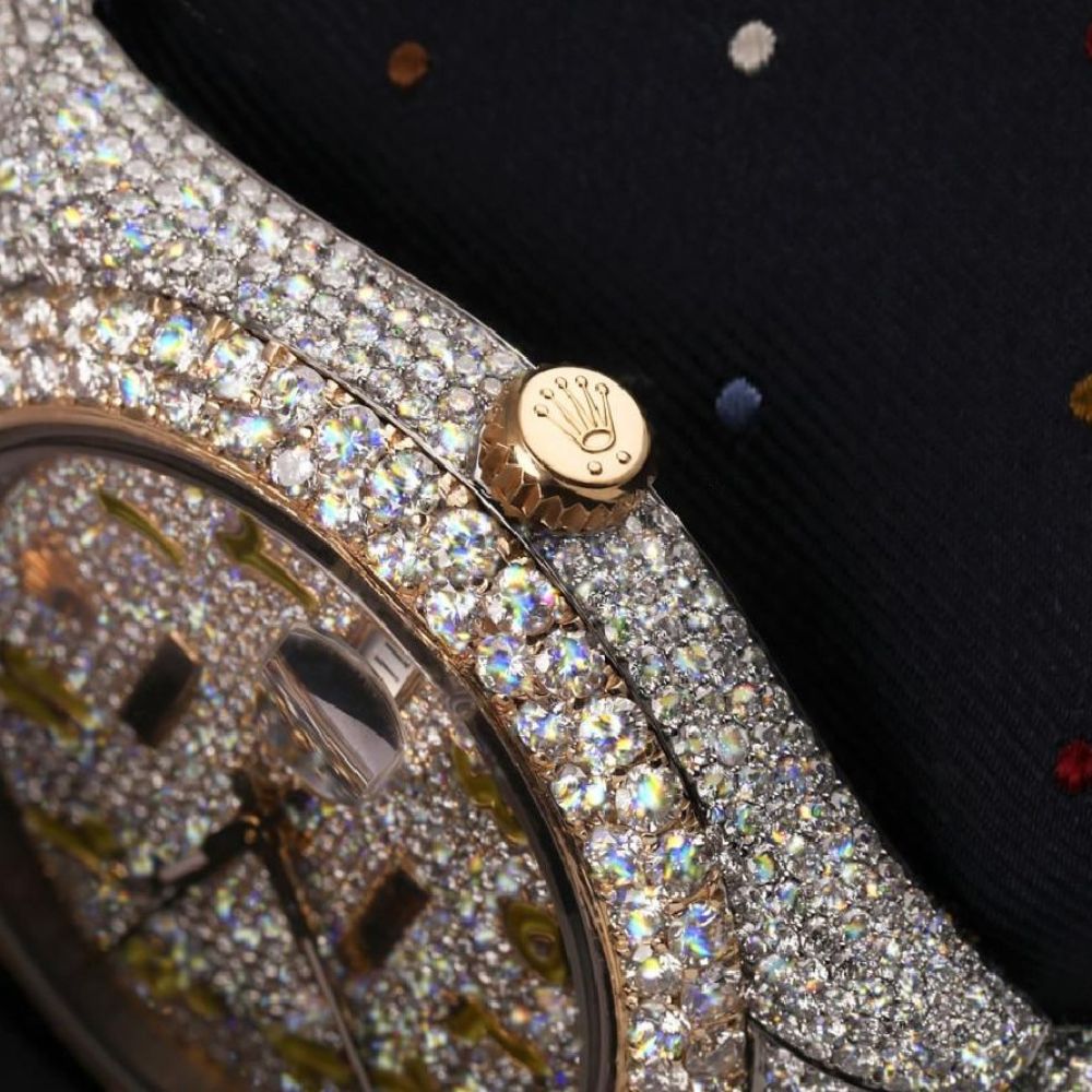 Arabic Dial Moissanite Diamond Datejust Luxury Watch