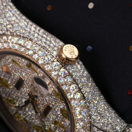 Arabic Dial Moissanite Diamond Datejust Luxury Watch