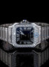 Blue Color Moissanite Diamond Wrist Luxury Watch