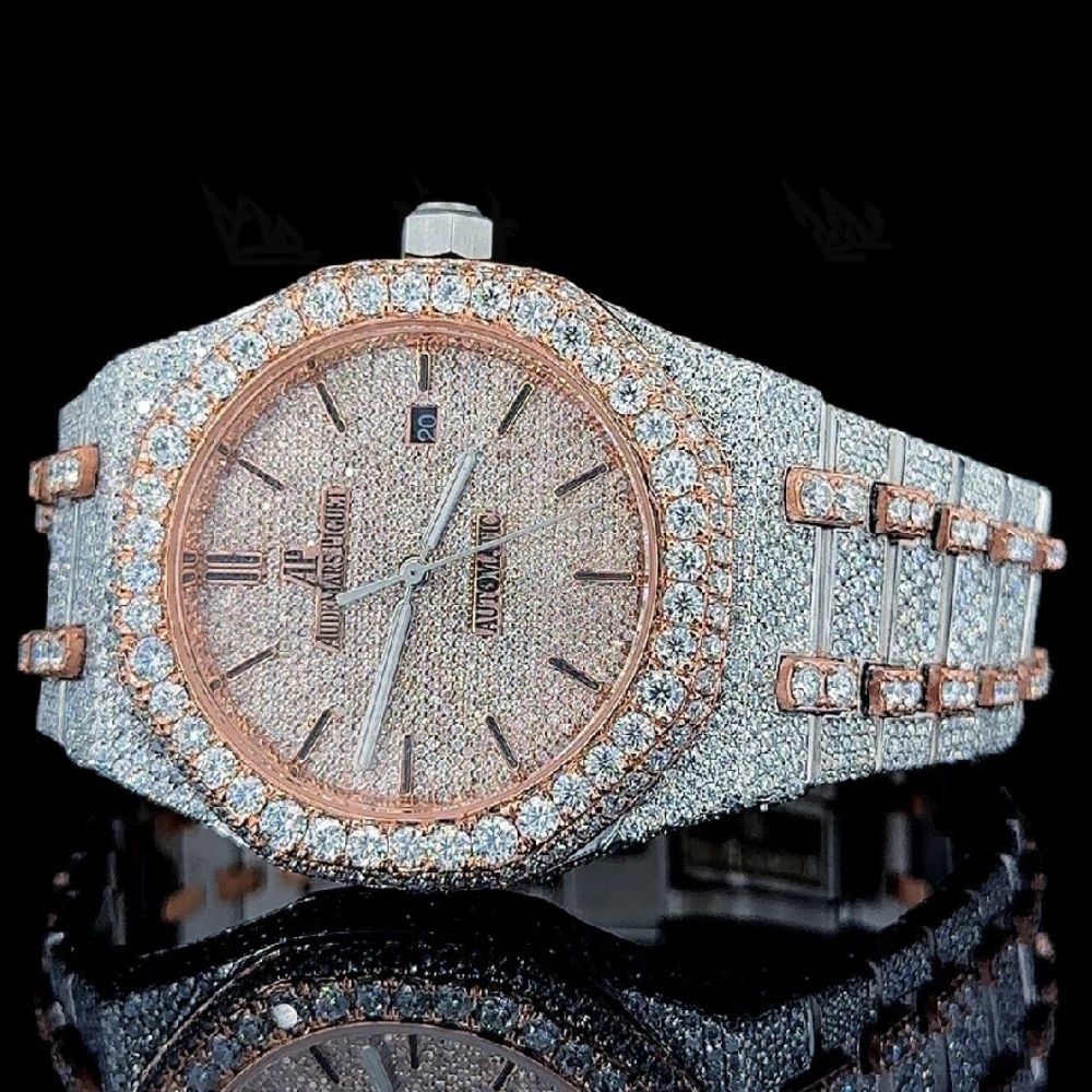 Dual Tone Moissanite Diamond Watch