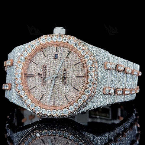 Dual Tone Moissanite Diamond Watch