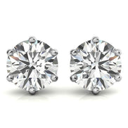 Minimalist Round Moissanite Earrings