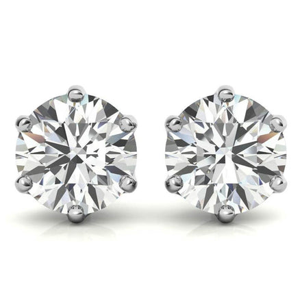 Minimalist Round Moissanite Earrings
