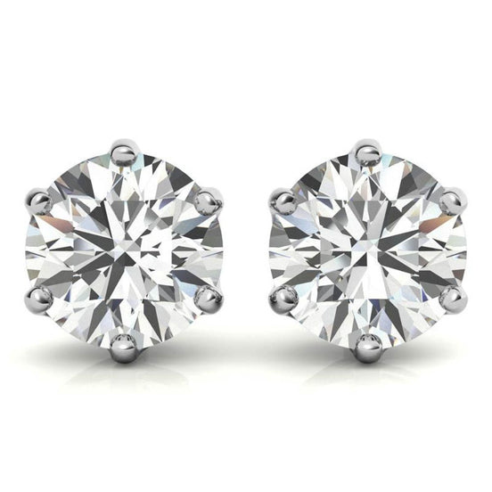 Minimalist Round Moissanite Earrings
