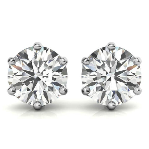 Minimalist Round Moissanite Earrings