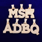 Bubble Letter Moissanite Diamond Iced Out Pendant