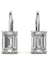 Moissanite Emerald Cut Dainty Wear Hoop Earrings
