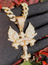 Hip Hop Iced Out Wing Cross Moissanite Pendant