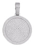 Round Shape 925 Sterling Silver Moissanite Bling Pendant
