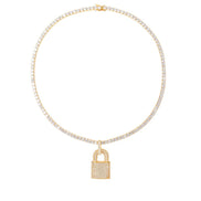 Moissanite Diamond Lock Pendant