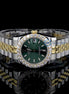 Date Just Moissanite Diamond Green Dial Classic Wrist Watch