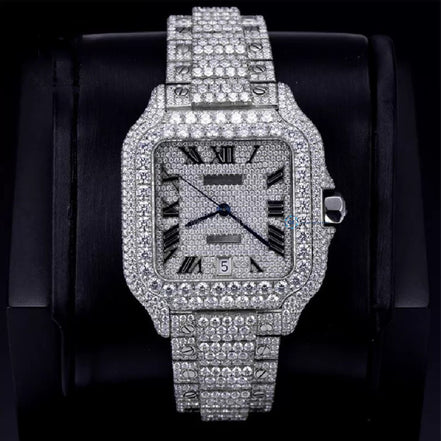 Romen Numeric Moissanite Automatic Mechanical Watch