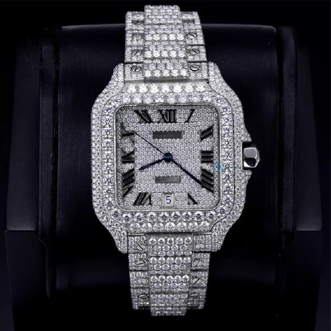 Romen Numeric Moissanite Automatic Mechanical Watch