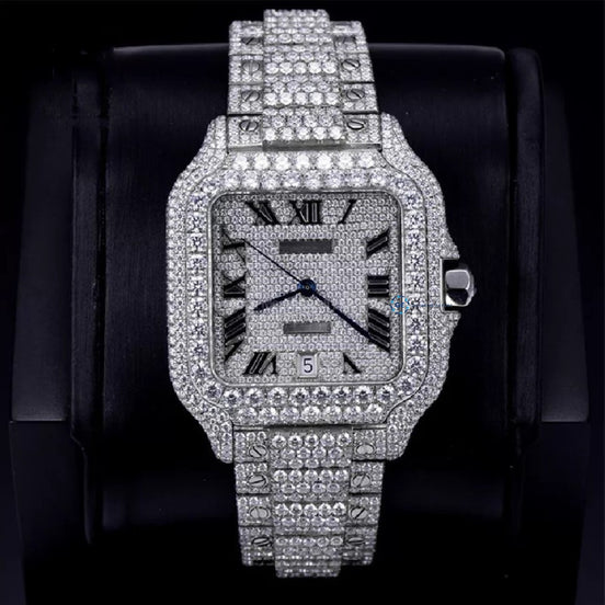 Romen Numeric Moissanite Automatic Mechanical Watch
