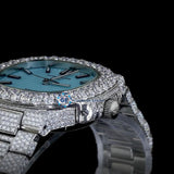 Stylish Full Body Moissanite Bust Down Automatic Watch