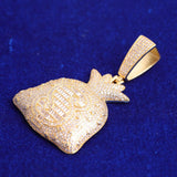 Iced Out Dollar Bag Moissanite Diamond Hip Hop Pendant