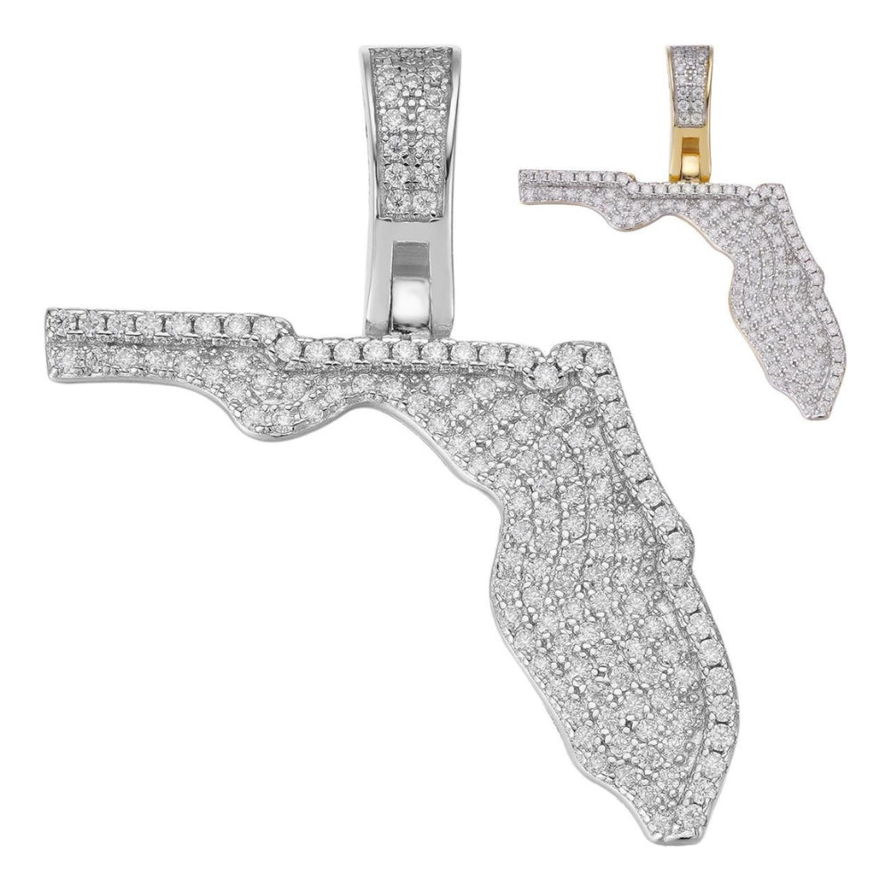 Iced Out Moissanite Diamond Small Pendant