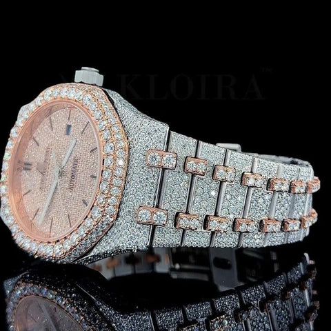 Moissanite Diamond Dual Tone Handcrafted Luxury Watch