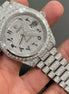 Fully Iced Out Arabic Dial Moissanite Hip Hop Watch