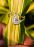 Unique Style Pear Cut Solitaire Wedding Ring Set Lab Grown Diamond Ring Set