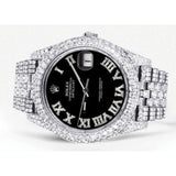 Black Roman Numeric Moissnaite Luxury Hip Hop Watch