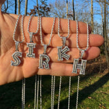 A To Z Letter Iced Out VVS1 Clarity Moissanite Pendant