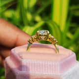 Oval Cut Lab Grown Diamond Vintage Wedding Ring