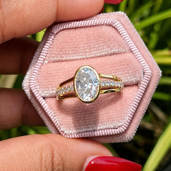 2 Carat Oval Cut Lab Grown Diamond Ring