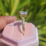 2.5CT Radiant Cut Twisted Band Anniversary Ring