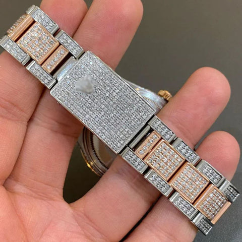 Automatic Stainless Steel Moissanite Iced Out Watch