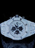 Chrono Dial Fully Iced Out Moissanite Watch Gift For Men's