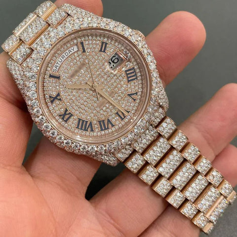 Day Date Automatic Moissanite Luxury Men's Watch