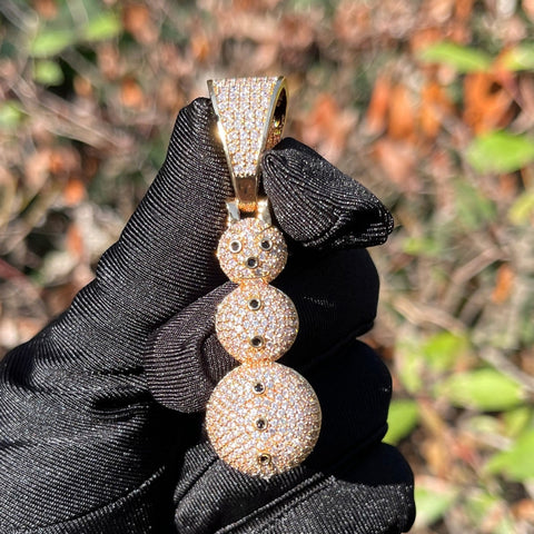 Fully Iced Out Ice Snowman Hip Hop Moissanite Pendant