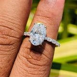 White Gold Oval Cut Lab Grown Diamond Wedding Ring