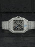 D Color Moissanite Bust Down Skeleton Watch For Men's