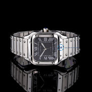 Black Color Dial Stainless Steel Watch For Men's