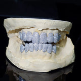 14K White Gold Moissanite Diamond Hip Hop Grillz