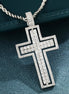 Crisscross Moissanite Diamond Silver Pendant For Men's