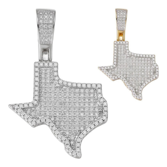Taxas State Iced Out Moissanite Men's Pendant