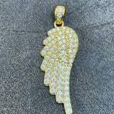 D Color Moissanit Angle Wings 925 Silver Pendant