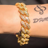 Iced Out Baguette Cuban Link Bracelet