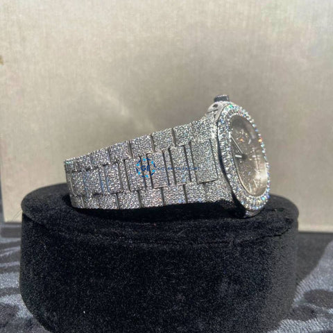 Full White VVS1 Moissanite Automatic Iced Out Watch