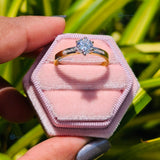 Lab Grown Round Cut Yellow Gold Wedding Ring